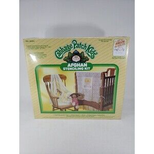 1984 Cabbage Patch Kids Afghan Stenciling Kit New Old Stock Sealed USA Vintage